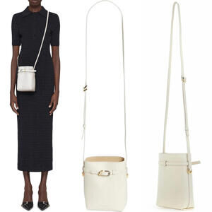 Givenchy Voyou Phone Pouch Leather Crossbody Bag Ivory